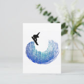 Snowboard No Crusty Postkarte (Stehend Vorderseite)