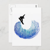 Snowboard No Crusty Postkarte (Vorne/Hinten)