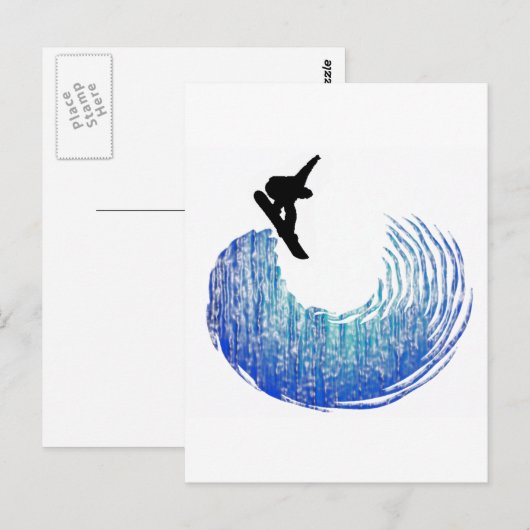 Snowboard No Crusty Postkarte (Vorne/Hinten)