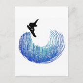 Snowboard No Crusty Postkarte (Vorderseite)