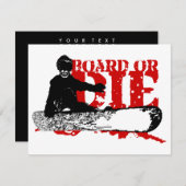 snowBOARD ODER DIE Einladung (Vorne/Hinten)