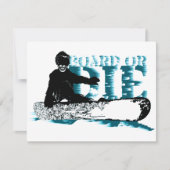 Snowboard ODER DIE Einladung (Vorderseite)