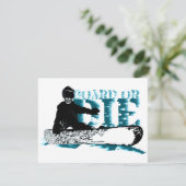 Snowboard ODER DIE Einladung (Stehend Vorderseite)