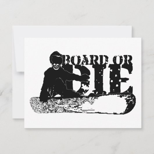 Snowboard ODER DIE Einladung (Vorderseite)