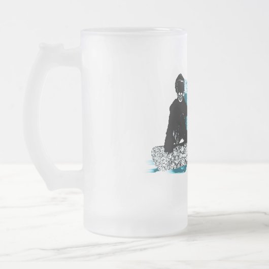 Snowboard ODER DIE Mattglas Bierglas (Links)