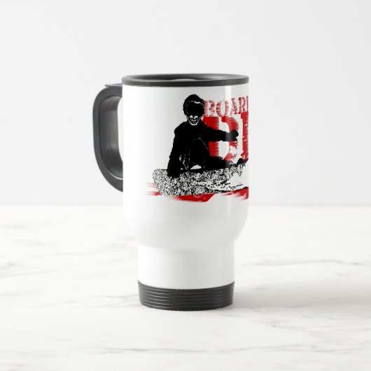 Snowboard ODER DIE Reisebecher (Vorderseite Links)