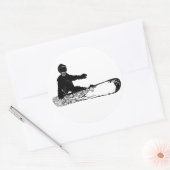 Snowboard ODER DIE Runder Aufkleber (Umschlag)