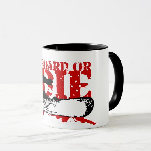 Snowboard ODER DIE Tasse (VorderseiteRechts)