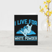 Snowboard-Outfit Ich lebe für White Powbo Karte (Gelbe Blume)