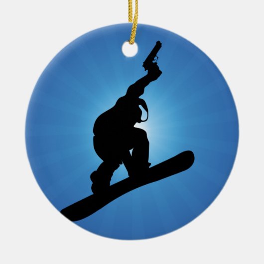 Snowboard Outlaw Keramikornament (Vorne)