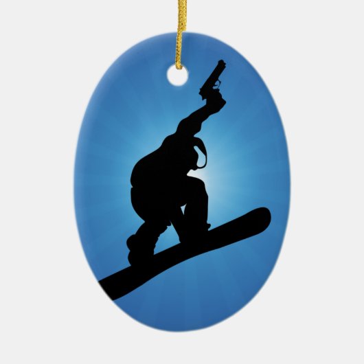 Snowboard Outlaw Keramikornament (Vorne)