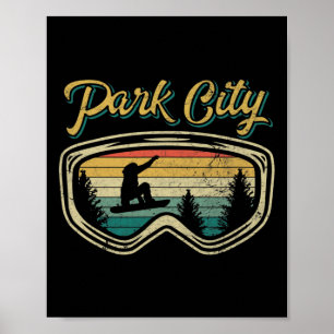 Snowboard Park Stadt Utah Störende Goggles Big Ai Poster