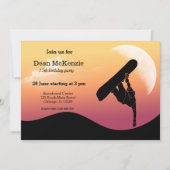 Snowboard-Party Einladung (Vorderseite)