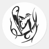 SNOWBOARD PENGUIN RUNDER AUFKLEBER (Vorderseite)