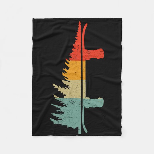 Snowboard Pine Tree - Snowboarden Snowboarder Win Fleecedecke (Vorderseite)
