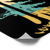 Snowboard Pine Tree Vintag Snowboarder Snowboardi Poster (Ecke)