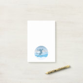 Snowboard Post-it Klebezettel (Auf Schreibtisch)