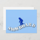 Snowboard Postcard Postkarte (Vorne/Hinten)
