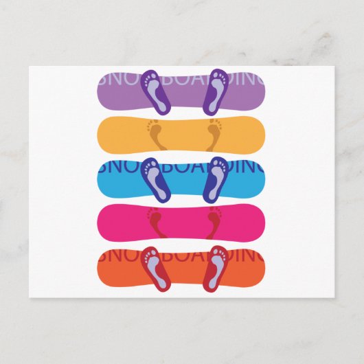 Snowboard Postkarte (Vorderseite)