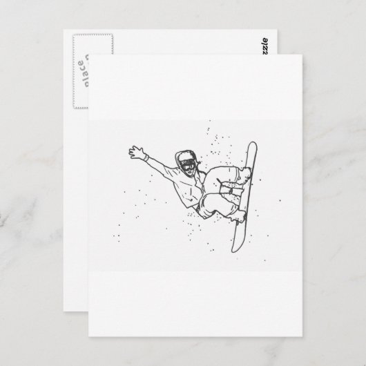 Snowboard Postkarte (Vorne/Hinten)