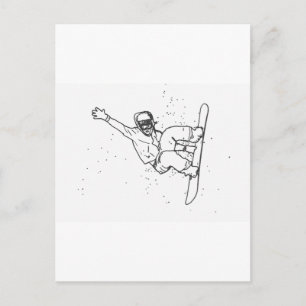 Snowboard Postkarte