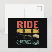 Snowboard Postkarte (Vorne/Hinten)