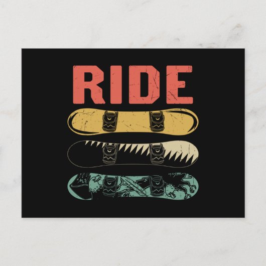 Snowboard Postkarte (Vorderseite)