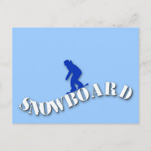 Snowboard Postkarte