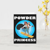 Snowboard Powder Prinzessin Funny Snowboard Girls Karte (Gelbe Blume)