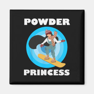 Snowboard Powder Prinzessin Funny Snowboard Girls Magnet