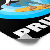 Snowboard Powder Prinzessin Funny Snowboard Girls Poster (Ecke)