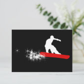 Snowboard : Powderpfad Einladung (Stehend Vorderseite)
