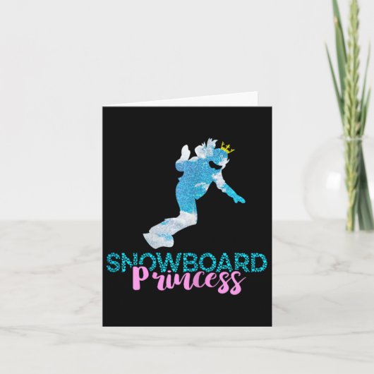 Snowboard Princess Snowboarder Snowboarder Winter Karte (Vorderseite)
