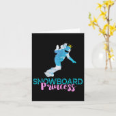 Snowboard Princess Snowboarder Snowboarder Winter Karte (Gelbe Blume)