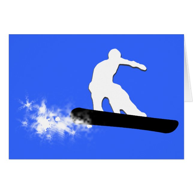 Snowboard. Pulverschnee. (Vorderseite (Horizontal))