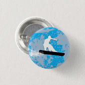 Snowboard. Pulverschnee. Button (Vorne & Hinten)