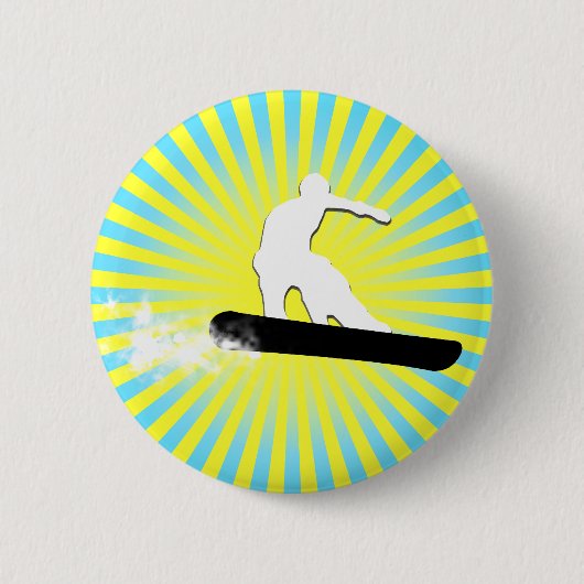 Snowboard. Pulverschnee. Button (Vorderseite)