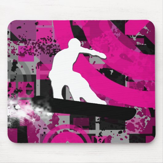 Snowboard. Pulverschnee. Mousepad (Vorne)