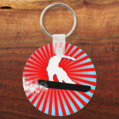 Snowboard. Pulverschnee. Schlüsselanhänger (Vorderseite)