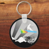 Snowboard. Pulverschnee. Schlüsselanhänger (Vorderseite)