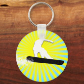 Snowboard. Pulverschnee. Schlüsselanhänger (Vorderseite)