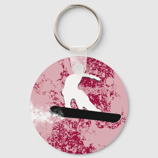Snowboard. Pulverschnee. Schlüsselanhänger (Vorderseite)