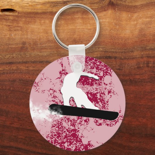 Snowboard. Pulverschnee. Schlüsselanhänger (Vorderseite)
