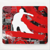 Snowboard. Pulverspur Mousepad (Vorne)