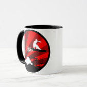 Snowboard: Pulverspur Tasse (Vorderseite Links)