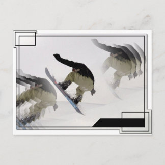Snowboard Rails Postkarte