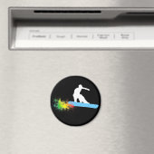 Snowboard. Regenbogen. Magnet (In Situ (Geschirrspüler))