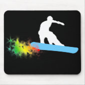 Snowboard. Regenbogen. Mousepad (Vorne)