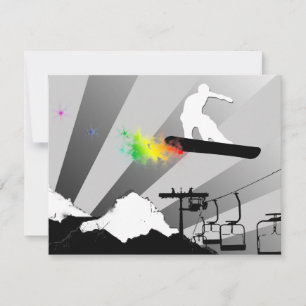 Snowboard : Regenbogenpulvers Einladung