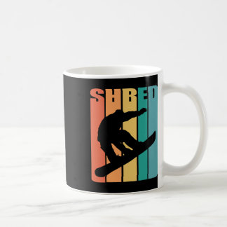 Snowboard Retro 70er Picture Silhouette Fun Gesche Kaffeetasse